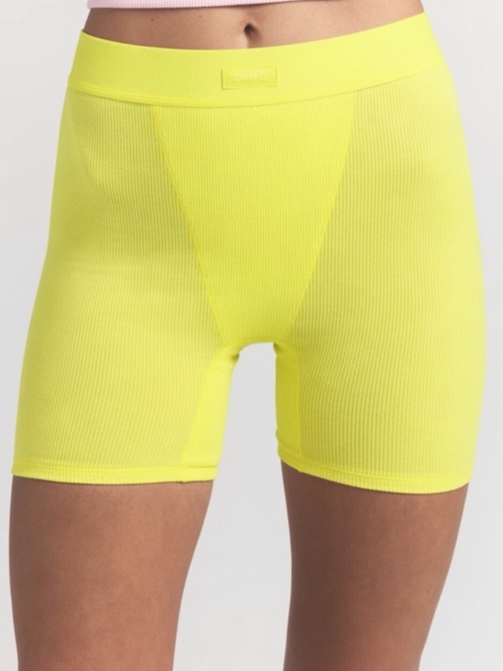 🍋SKIMS Soft Lounge Rib Boxer | Lemonade | L | NWT 🏷️